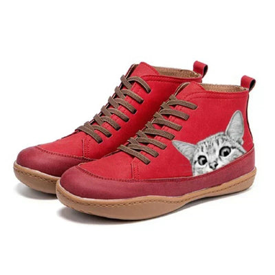 ANNI | Leather Ankle Boots for Cat Lovers